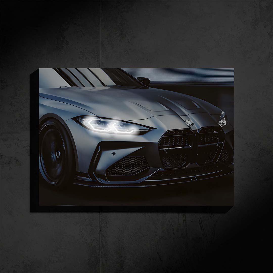 BMW M4 Competition LED Poster