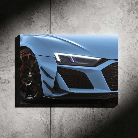 Blue Audi R8 GT LED Poster