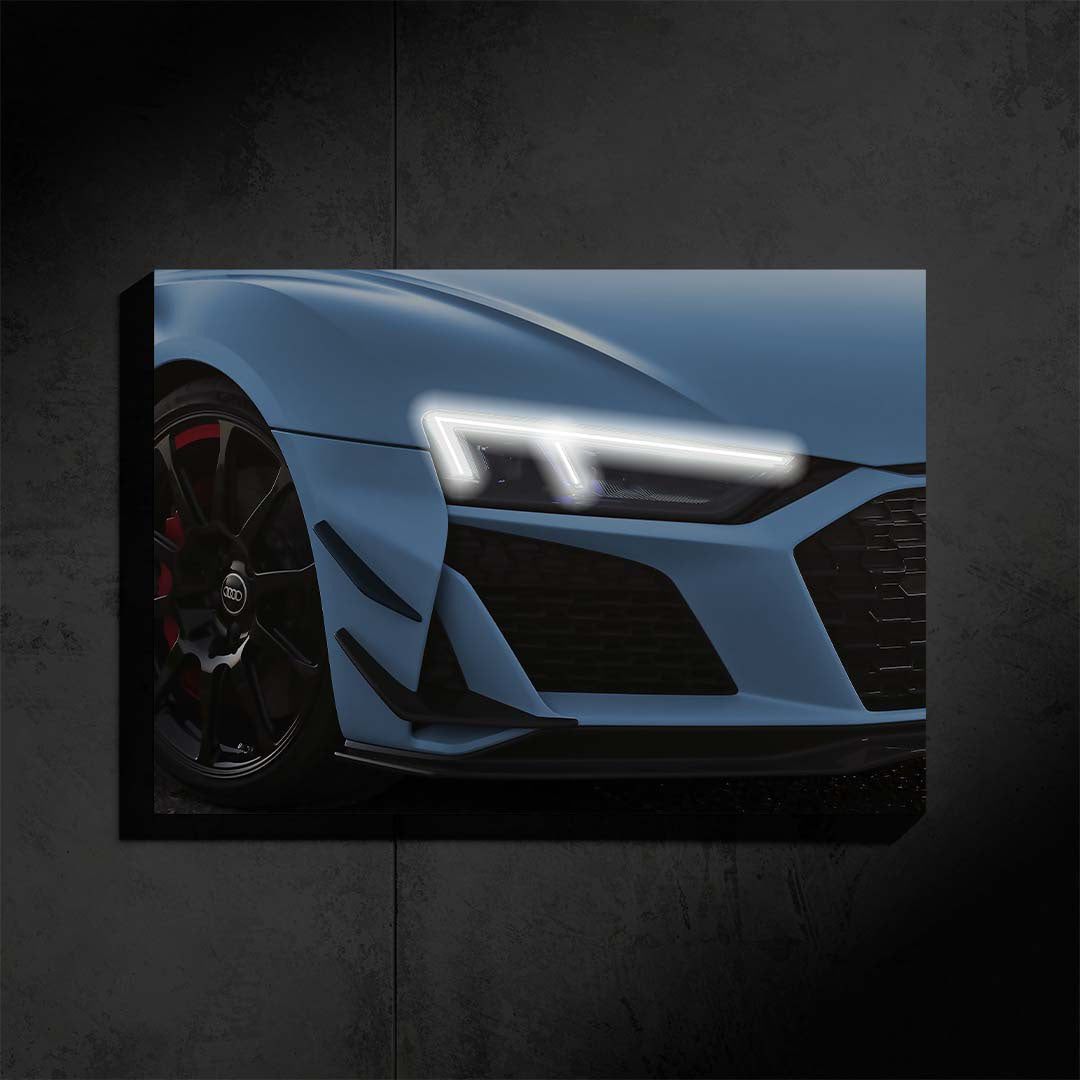 Blue Audi R8 GT LED Poster